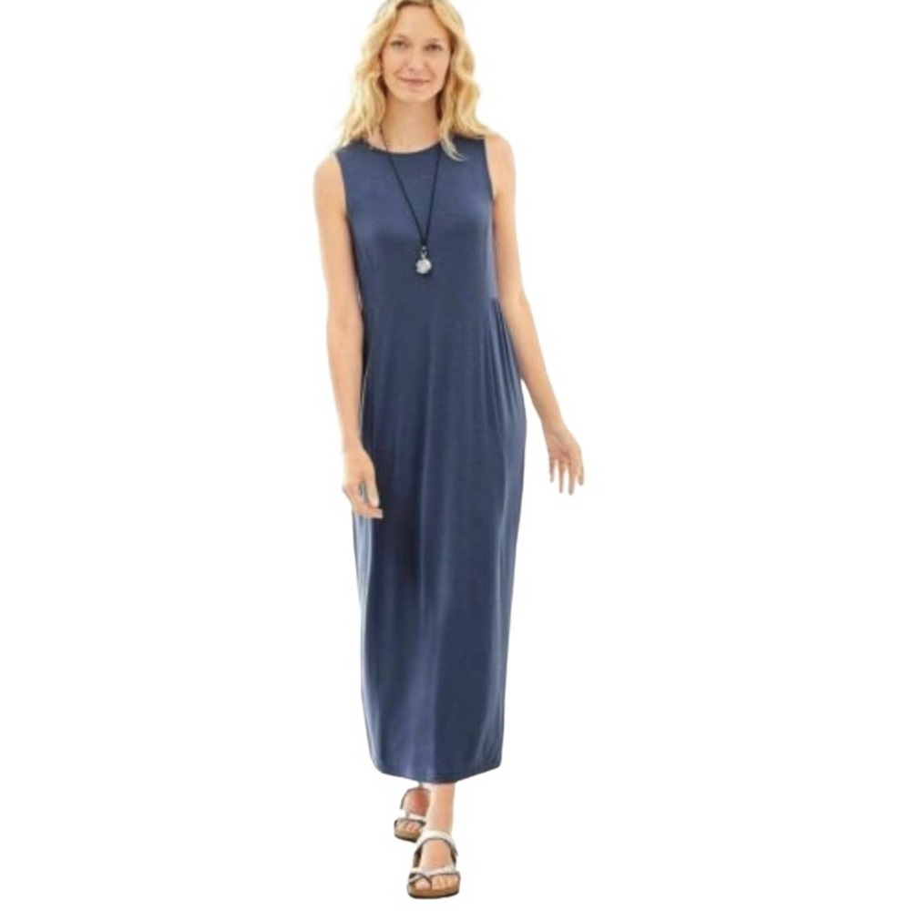 J. Jill Sleeveless Jersey Knit Midi Maxi Tank Dress NEW